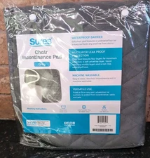 Vive Health Sures Chair Incontinence Pad GRAY Machine Washable Chair Pad