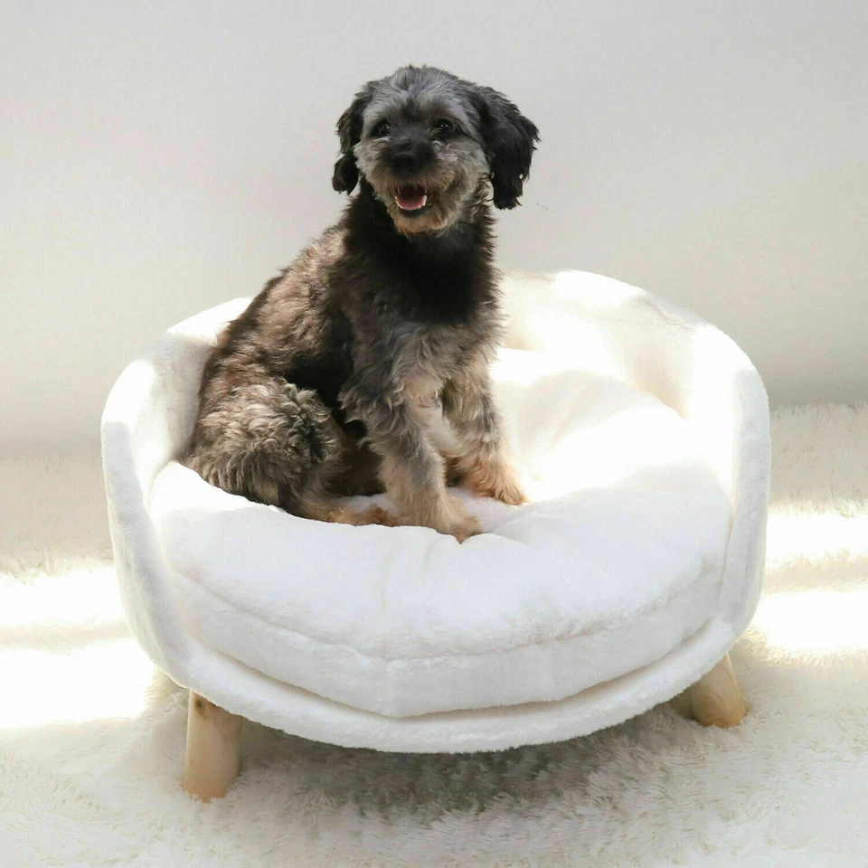 Ultra Comfy Elevated Dog Cat Sofa Bed Couch Pet Chair Removeable Padded Cushion - Image 4 of 4