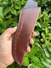 Custom Handmade 8”Fixed blade Leather Sheath / Scout Holster / vertical Knife