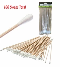 1000pc 6" Q-Tips Cotton Swabs Cleaning Applicators with Birch Wooden Handles