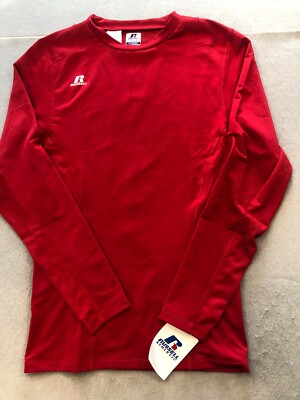 Russell Athletics Shirt Men's Large New True Red Long Sleeve