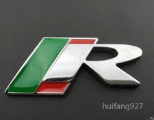 Chrome Metal 3D R Sport Car Trunk Rear Tailgate Emblem Badge Decal Sticker Type