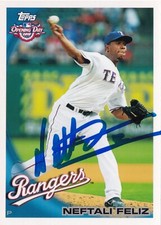 NEFTALI FELIZ SIGNED AUTO'D 2010 TOPPS OPENING DAY CARD 100 DETROIT TIGERS