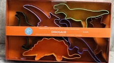 R&M International Color Dinosaur 6 Piece Cookie Cutter Set-Brand New-SHIP N24 HR