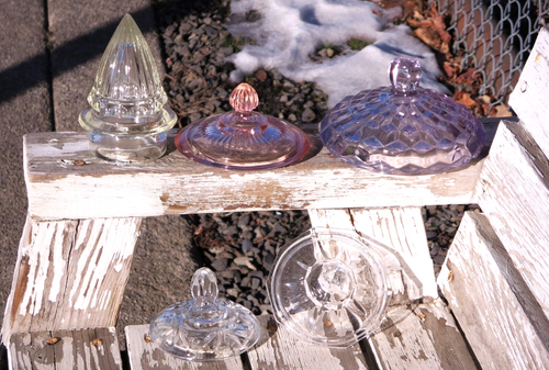 Mimorou 8-Piece Glass Candy Jars With Lids & Bows - Crystal Snack - View #7