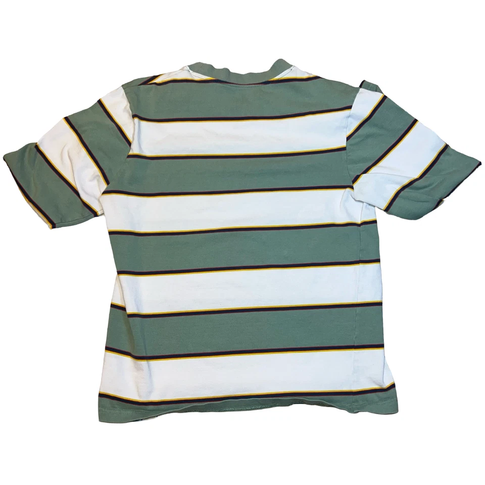 Camisa de skater Empyre manga larga a rayas talla mediana blanca verde Foto 2 de 4