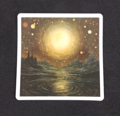 Beautiful Blazing Sun Nautical Voyage & World Explorer Sticker 1.78'' x 2'' (S)