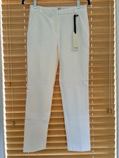 295 PINKO Women's NWD Size 0 00 XS XXS 38 White Belt Loops Light Cropped Pants