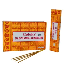 Goloka Incense Sticks Masala Fragrance Temple Nag Champa Agarbatti 15X12 Packet