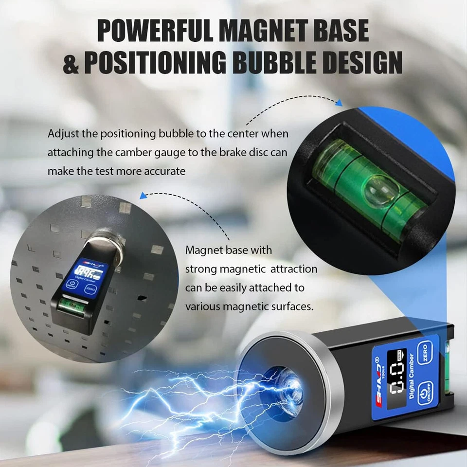 Digital Display Cambers Alignment Tool with Bubble & Magnetic Base Precisions - Image 4 of 4