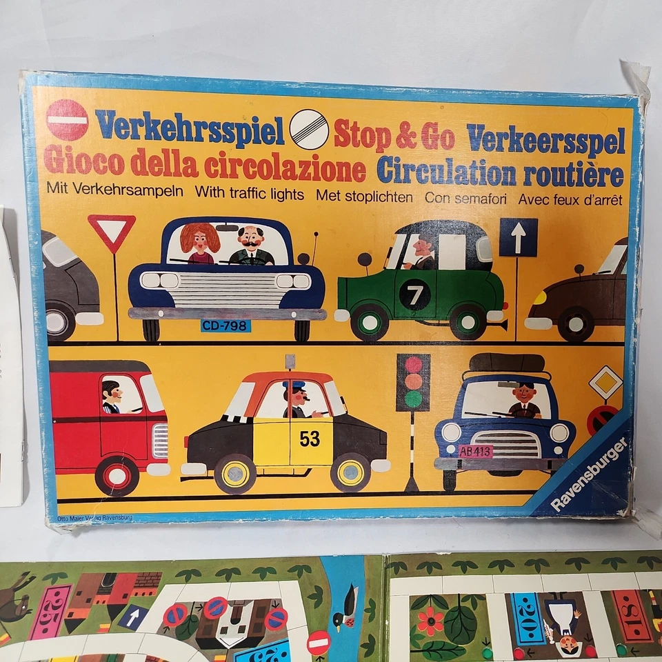 Juego de mesa Ravensburger Stop & Go Tráfico Alemania Occidental Europa 1977 Foto 3 de 4