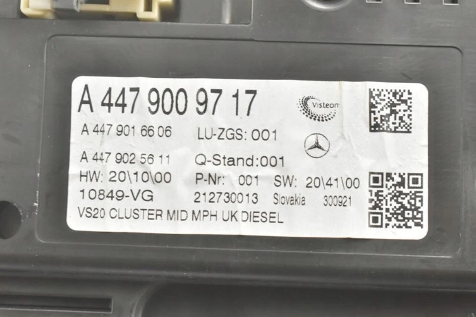 Cuadro de instrumentos velocímetro diésel Mercedes-Benz Vito W447 RHD Reino Unido A4479002717 Foto 4 de 4