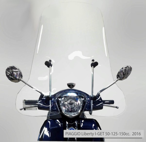 Windschutzscheibe Mit Erweiterung FüR Piaggio 50 125 150 200 2004 2005 2006 2007-image