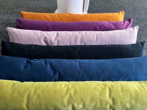 Velvet Thick Plush Fabric Draught Excluder Draft Wind Stopper Door Cushion - Picture 4 of 27