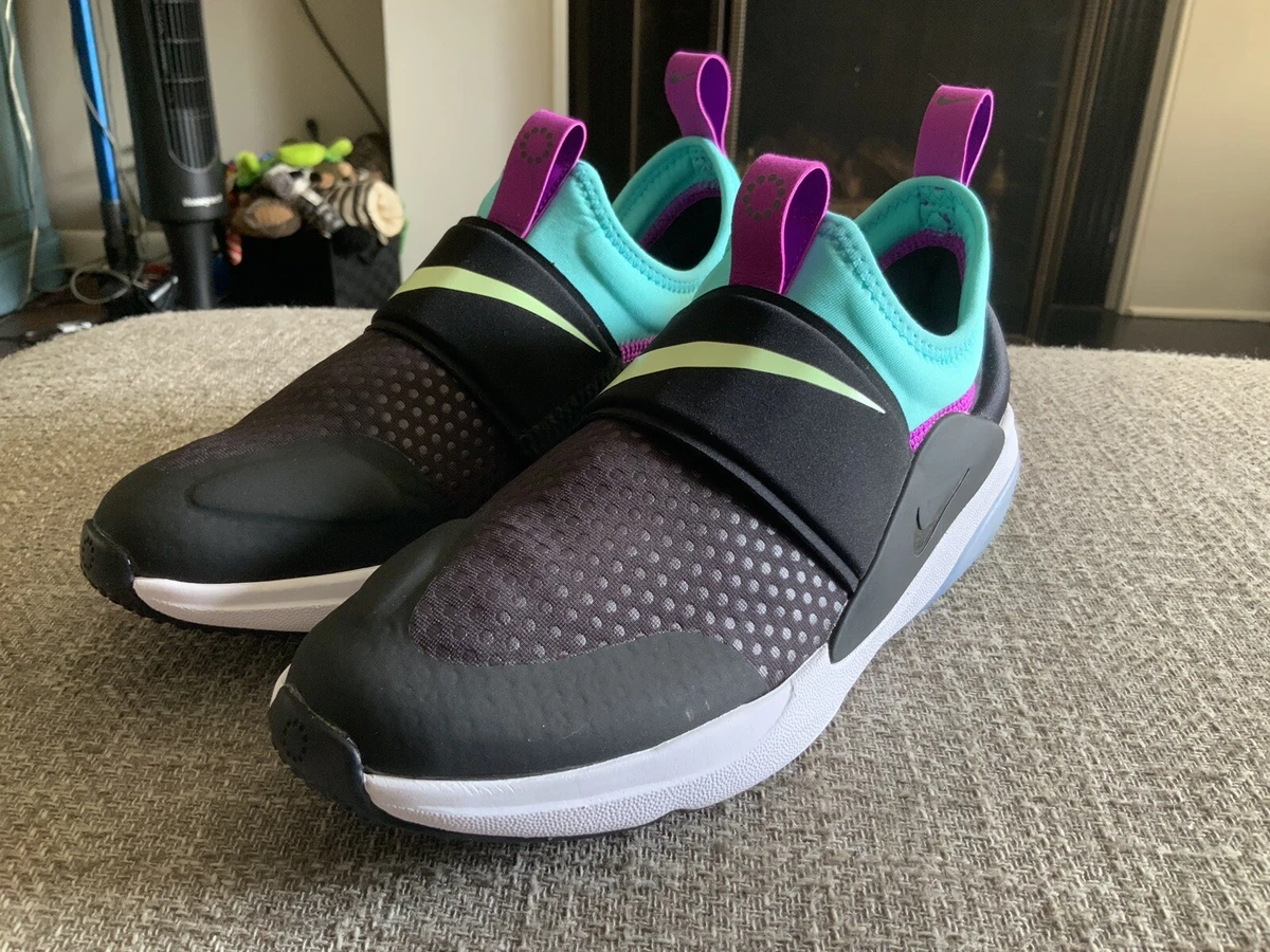 NIKE JOYRIDE NOVA SLIP ON BLACK GREEN PURPLE YOUTH SZ 6Y AQ3141 003 NEW