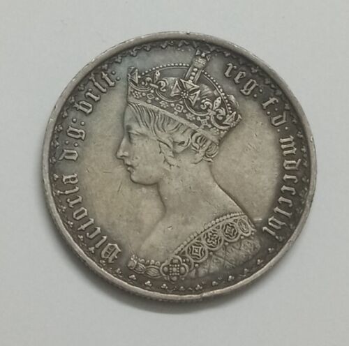 1856 Großbritannien gotischer Gulden schöne Qualität - Bild 1 von 2