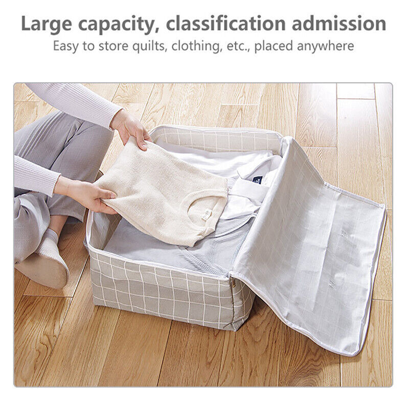 Clothes Quilt Blanket Storage Bag Fabric Organizer Waterproof Zipper
