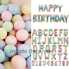 16" 40" inch Foil Rainbow Happy Birthday Balloons Numbers A TO Z Letters Balloon