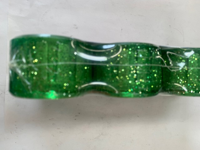 NOS Sure Grip Blast indoor speed roller skating wheels Green with glitter 62mm