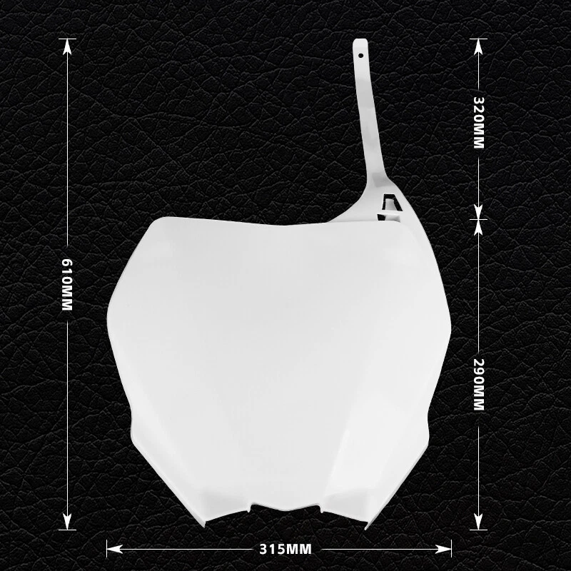 Placa de matrícula delantera blanca para YAMAHA YZ125 YZ250 2006-2014 YZ250F 450F 2006-2009 Foto 2 de 4