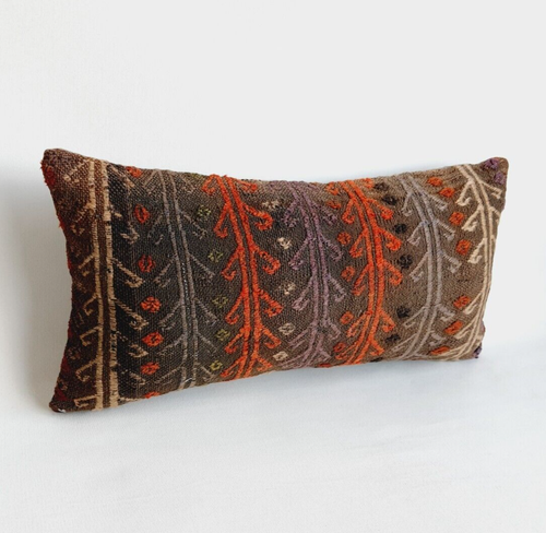 Kilim Pillow Cover, 12x24 in, Decorative Pillow, Turkish Pillow, Ethnic Pillow - Picture 6 of 9