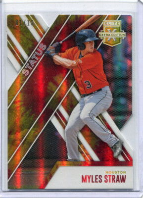 2017 Elite Extra Edition Status Die Cut Tie Dye Myles Straw 1/10