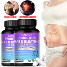 60 Billion CFU Probiotics - Daily Digestive Gut Health Supplement for Men  Women
