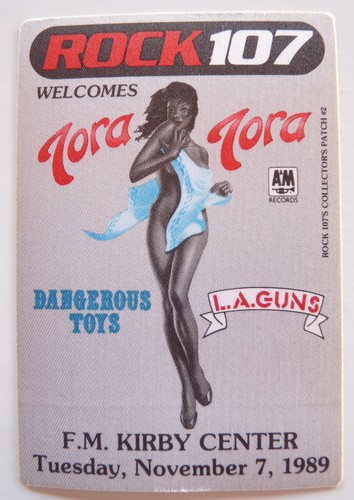 Tora Tora LA Guns Dangerous Toys 1989 Tour Concert Backstage Pass D14