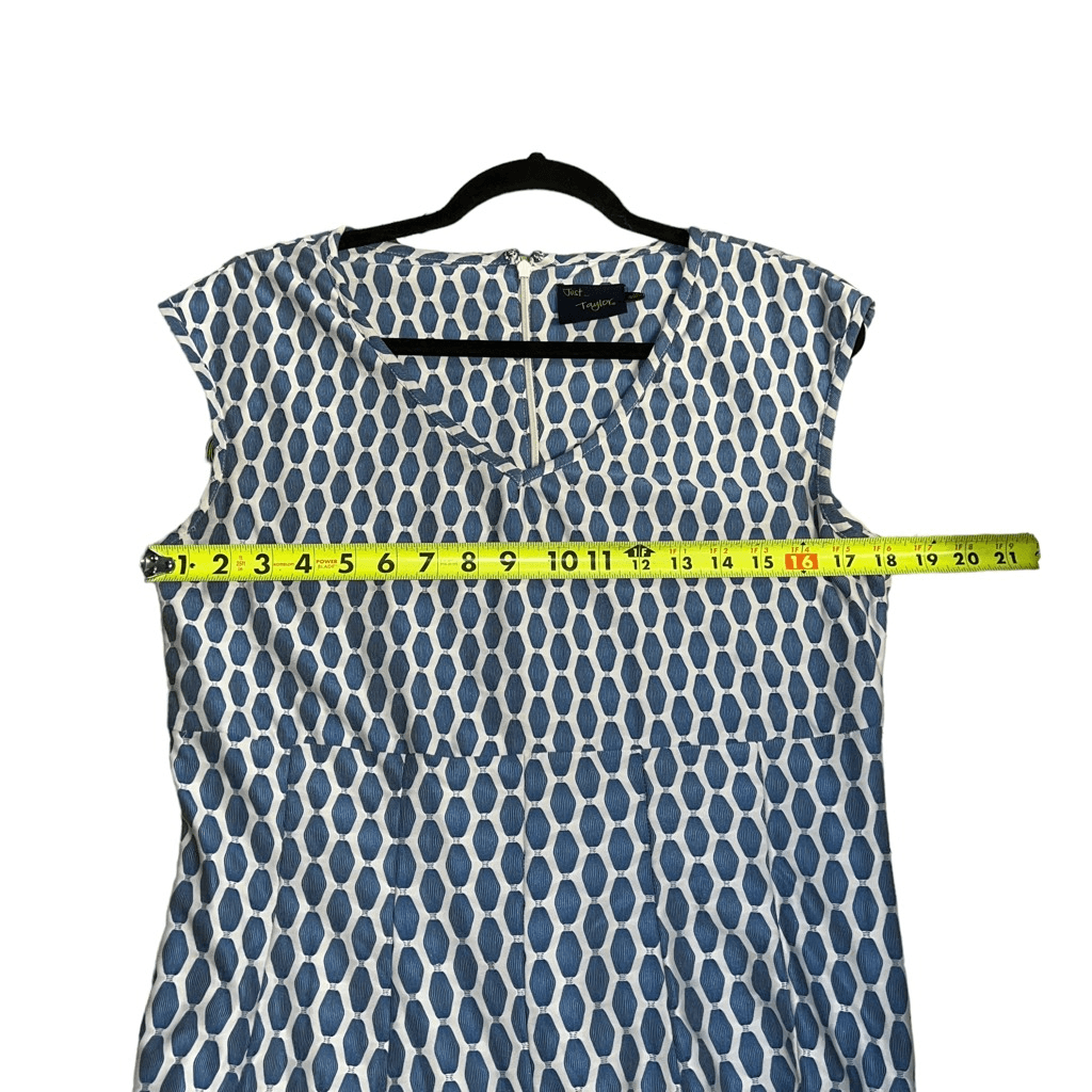 JUSTTAYLOR Blue & White Fit Flare Dress Size 14 | eBay JUSTTAYLOR Blue & White Fit Flare Dress Size 14 | eBay