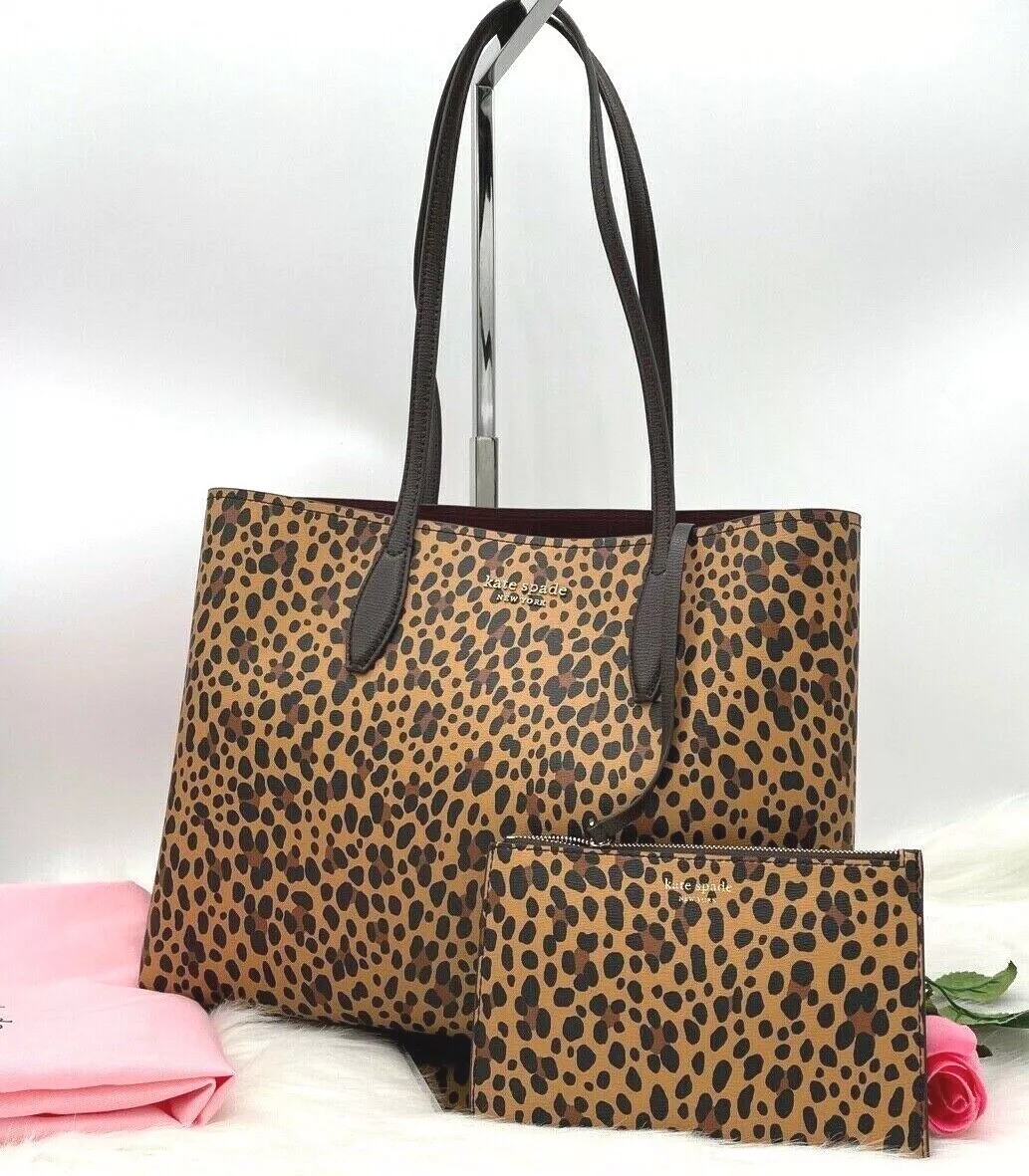 All Day Leopard Print Large Tote Bag