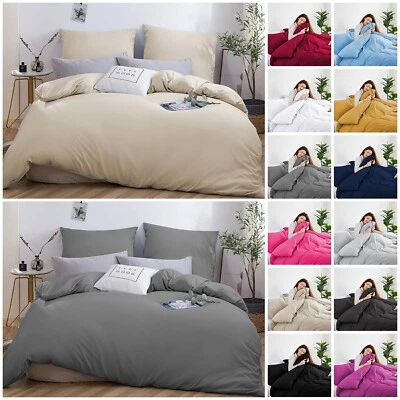 MOONLIGHT BEDDING Duvet Cover Hotel Quality 3pc Luxury Bedding Set Single Double Super King Size