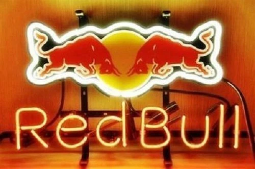 Red bull light up cheap sign