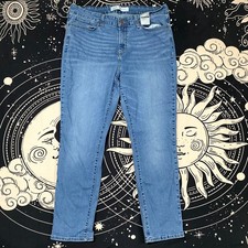 Signature by Levi's Jeans Womens 18 Blue Cotton Denim Straight Mid-Rise Stretch