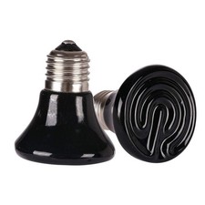 25W Mini Reptile Heat Lamp Bulb E26 Base Non-Light Emitting Infrared Ceramic ...