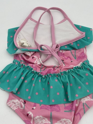 Matilda Jane One Piece Flamingos & Polka Dots Bathing Suit Girl's Size 2 - Picture 4 of 6