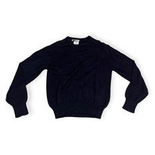 VTG Mark Honors Sea Island Cotton Knit Sweater Navy Blue Women's S made In USA