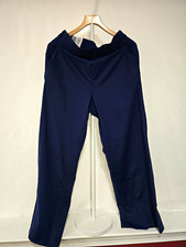 Member's Mark Womens Travel Wide Leg Pants Navy L Elastic Waist Pockets