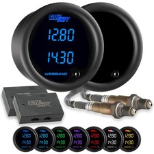 Glowshift Digital Dual Wideband Airfuel Gauge Kit W O2 Sensor Tinted 7 Color