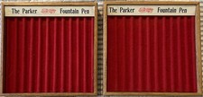 2 Parker Lucky Curve Fountain Pen Reproduction Display Trays