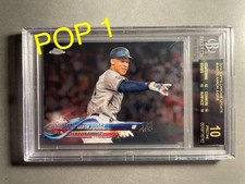 POP 1 BLACK LABEL - AARON JUDGE 2018 Topps CHROME UPDATE #HMT70 BGS 10 PRISTINE