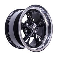 Us Mags Standard Wheel 15x7 Gloss Black With Diamond Cut Lip Mustang 1965-1973