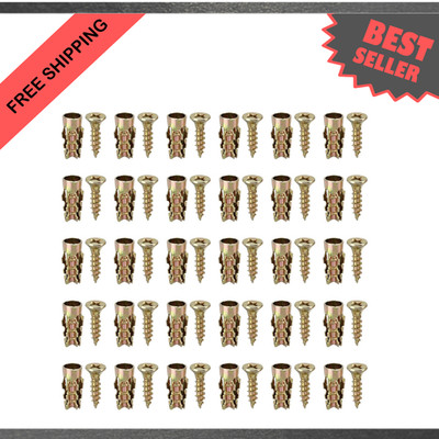 6x14mm Short Expansion Screw Set for Door Hinge Repair and Furniture Hardware