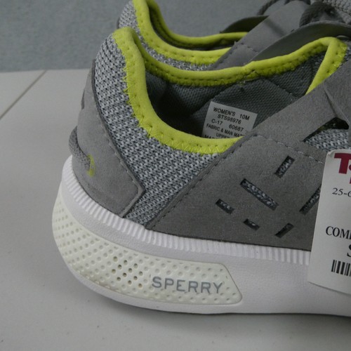 Sperry Shoes Womens Size 10 Gray Yellow Athletic Comfort Mesh Sneakers STS98976 - Picture 5 of 18