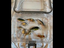 Assorted Fishing Lures Crankbait Spinner 8 Pack Multicolor Watertight Case