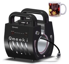 Mini taza prensa de calor vaso taza prensa máquina de sublimación 8-11 oz negro NUEVO OB