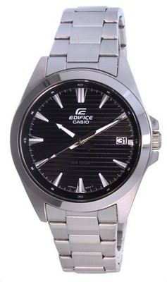 Casio Edifice Analog Stainless Steel Casual Quartz 100M Mens Watch EFV-140D-1AV