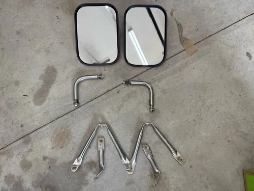 1970s 1980s Chevrolet GMC Van Mirrors 70’s 80’s Stainless Steel New Glass
