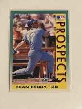 1992 Fleer Sean Berry Prospects Rookie Card #680 Kansas City Royals 3B. rookie card picture
