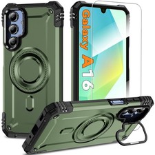 Magnetic Case for Samsung Galaxy A16 5G - Kickstand  Camera Ring Screen Protect