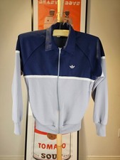 VINTAGE 80' ADIDAS TREFOIL OLD SCHOOL TRACK TOP JACKET SZ SMALL